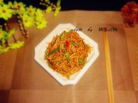 豆角肉炒饼的做法步骤12