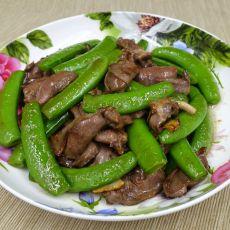 甜豆炒鸭心