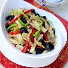 杏鲍菇木耳炒肉