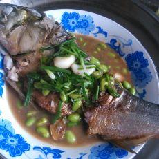 毛豆烧鱼