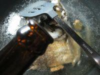 花菜鱼头汤的做法步骤4