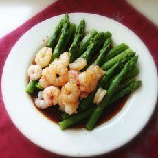 凉拌虾仁芦笋