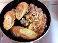 午餐肉蛋煎面包的做法步骤7