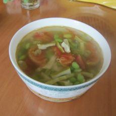 毛豆青笋番茄汤