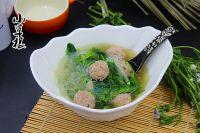 菠菜粉丝肉丸汤的做法步骤9
