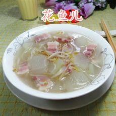 咸肉绿豆芽冬瓜汤