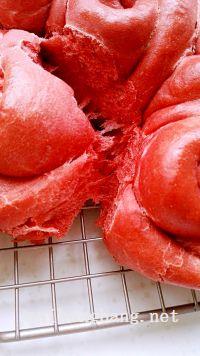 红玫瑰花面包的做法步骤20