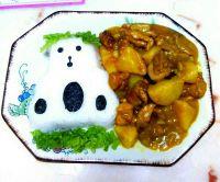 小熊咖喱土豆鸡腿饭的做法步骤17