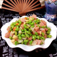 毛豆洋葱炒肉丁