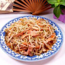鸡腿肉炒豆芽