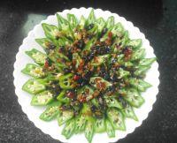 蒜蓉豆豉蒸秋葵的做法步骤6