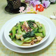 鱿鱼炒青菜