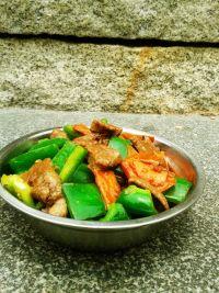 红萝卜青椒炒猪肝的做法步骤11