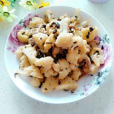 梅干菜肉丝烧花菜