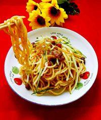 荤素两吃的麻酱拌凉面的做法步骤12