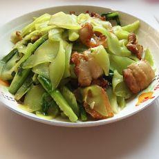 五花肉炒莴笋