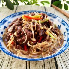 金针菇炒沙茶牛肉