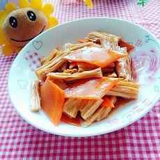胡萝卜烧腐竹